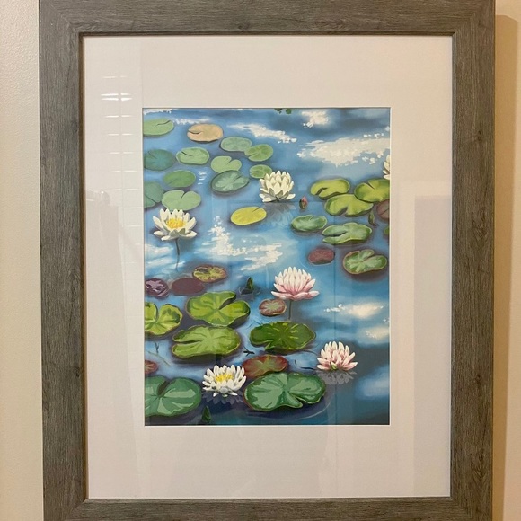 Framed Lily Print - Picture 1 of 1